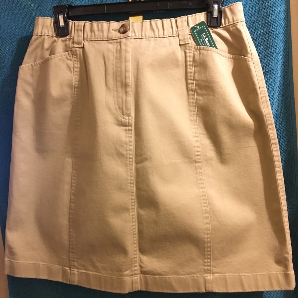 LLBean khaki skirt
